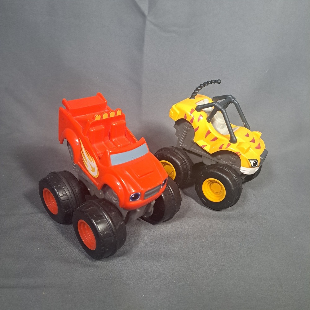 Mattel Blaze and the Monster Machines Slam & Go Blaze and Stripes Trucks Kids